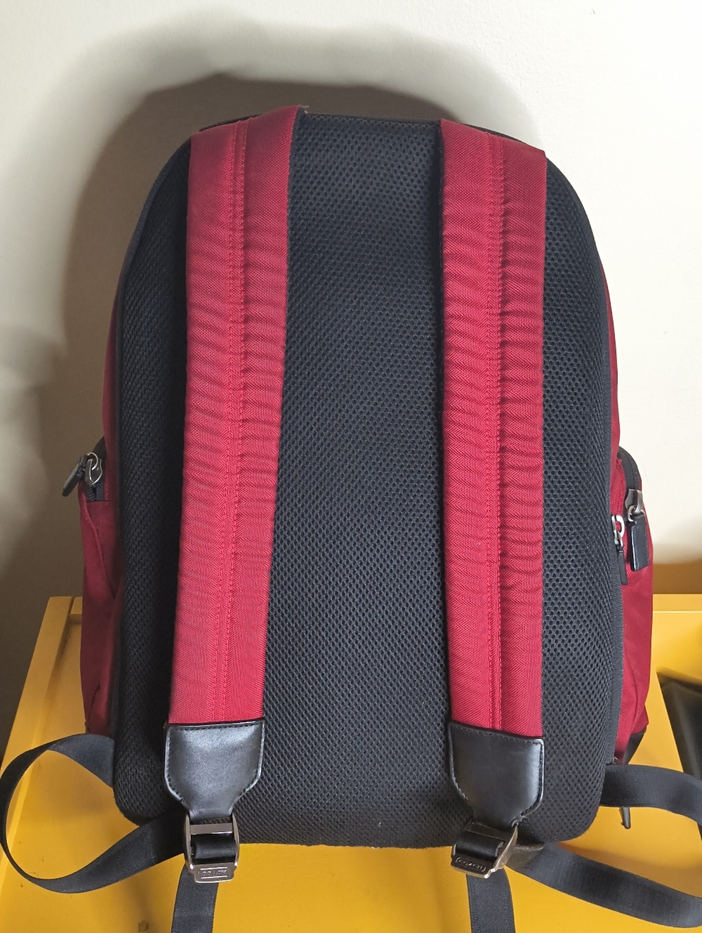 COACH Backpack Red Nylon And Black Trim W/ Silver Hardware- Large- Authentic-EUC - Picture 9 of 12